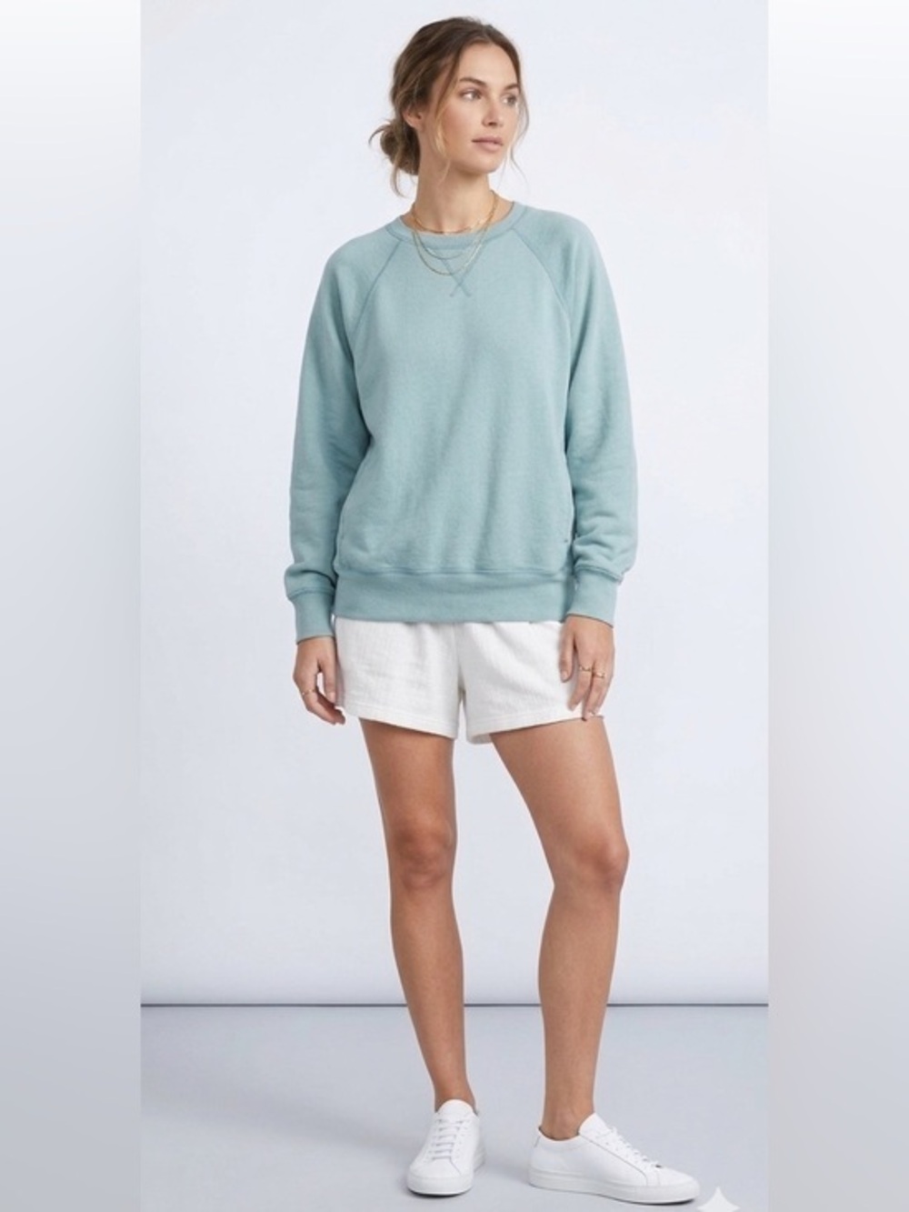Aerie Blue Seagram Oversized Crewneck Sweatshirt Size Small